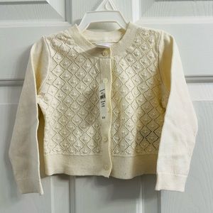 Baby Gap Girls Beige sweater Cardigan, Size 18-24 Months
